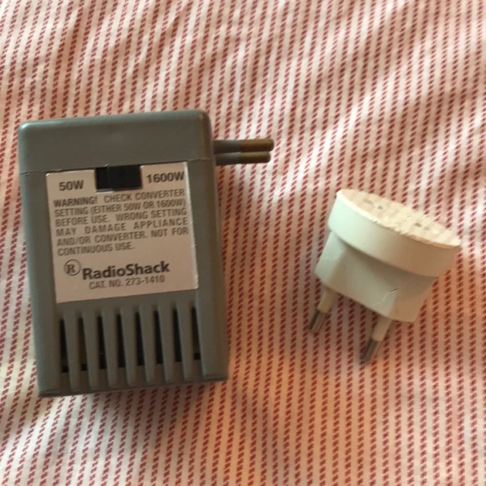 Travel converter plug and extra adapter
